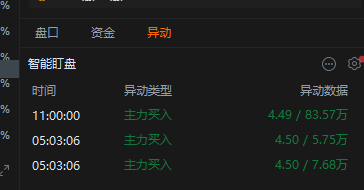 盘尾异常 买入大单